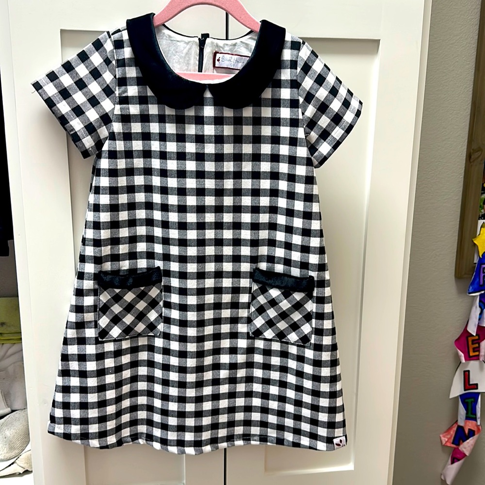 Sweet Honey black and white plaid dress- GUC, size 5